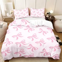 3pcs Butterfly pattern bedding set, 1 quilt cover+2 pillowcases, soft bedroom decoration, suitable for girls and women bedroom 3