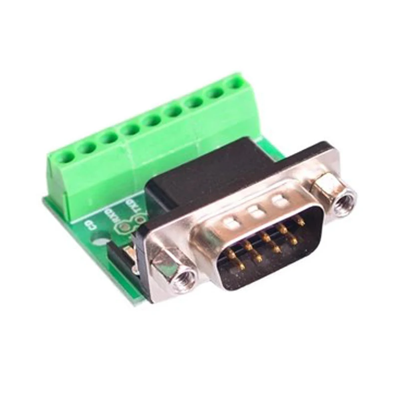 9pin Solderless Connectors DB9 RS232 Serial to Terminal Female Male Adapter Connector Breakout Board