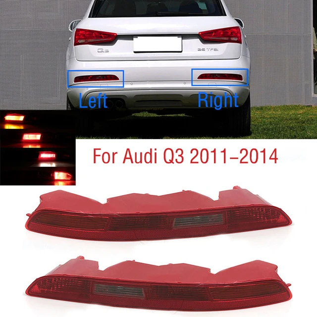 Enquêter de pare-chocs arrière de voiture pour Audi Q3, réflecteur de  clignotant, feu stop, Wskins arrière, 2011, 2012, 2013, 2014 - AliExpress