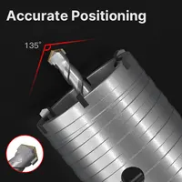 LIDIAO 30-120mm SDS Plus perceuses à percussion mur trou scie foret ensemble outils de coupe tige ronde foret pour béton brique pierre 4