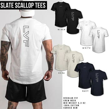 T-shirt estiva da uomo in cotone a maniche corte per palestra, fitness, allenamento, corsa, basket, attività all'aperto, sport casual, bodybuilding, top maschile