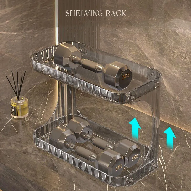 Double Layer Bathroom Storage Rack Cosmetics Storage Box