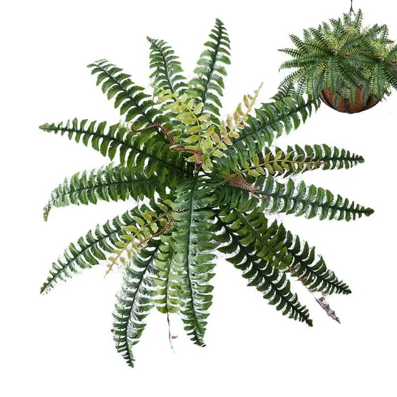 

Boston Fern Artificial UV Resistant Outdoor Plants Shrubs For Garden Large Greenery Plants Shrubs For Garden Fake Boston Fern