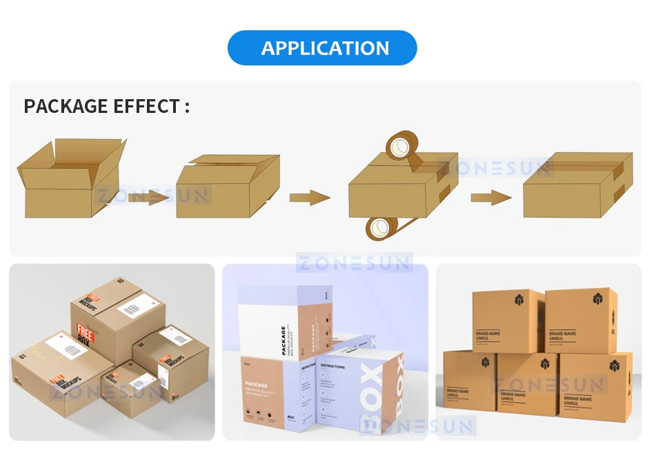 ZONESUN ZS-FK6050 Automatic Both Sides Carton Sealing Machine