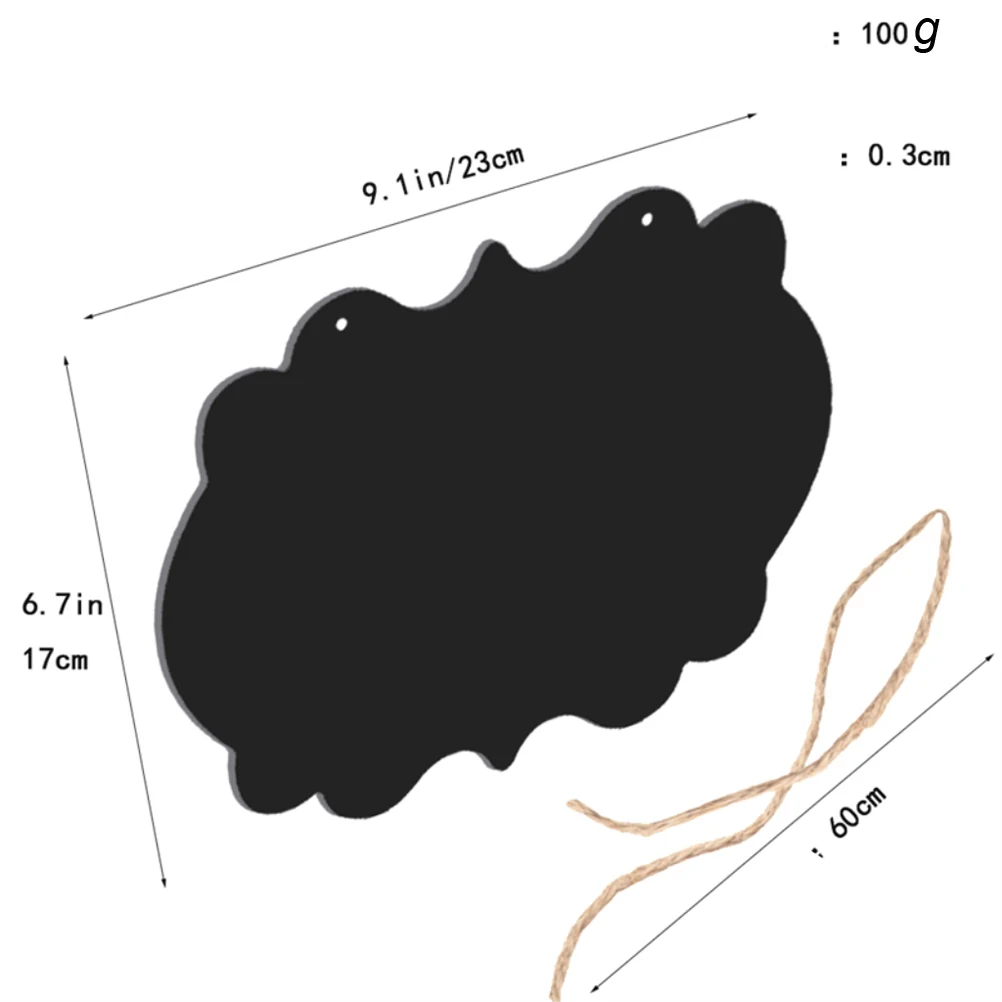 Blackboard Sign Hanging Chalkboard Wall Message Woodlive Signs Labels Small Display Decor Doubledecorate Sided Wooden