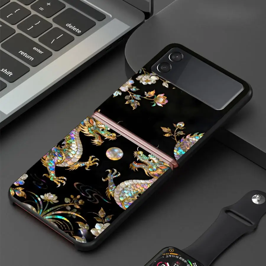 Double Dragon Pearl Art Phone Case