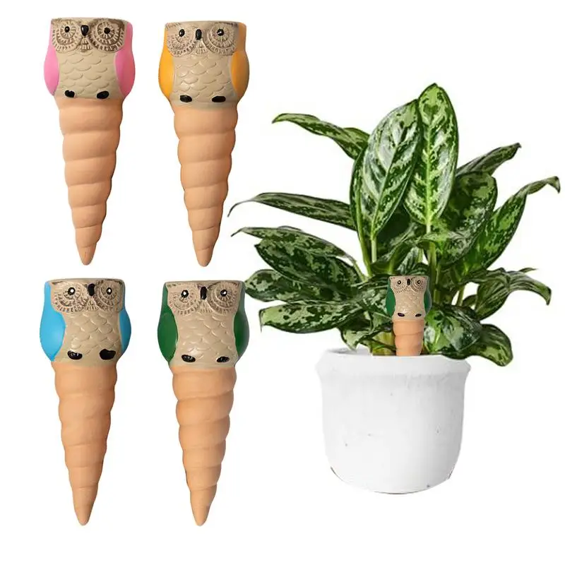 Plant Watering Spikes Self-Watering 4PCS Garden Waterer Planter Insert Watering Spikes Automatic Indoor Plant