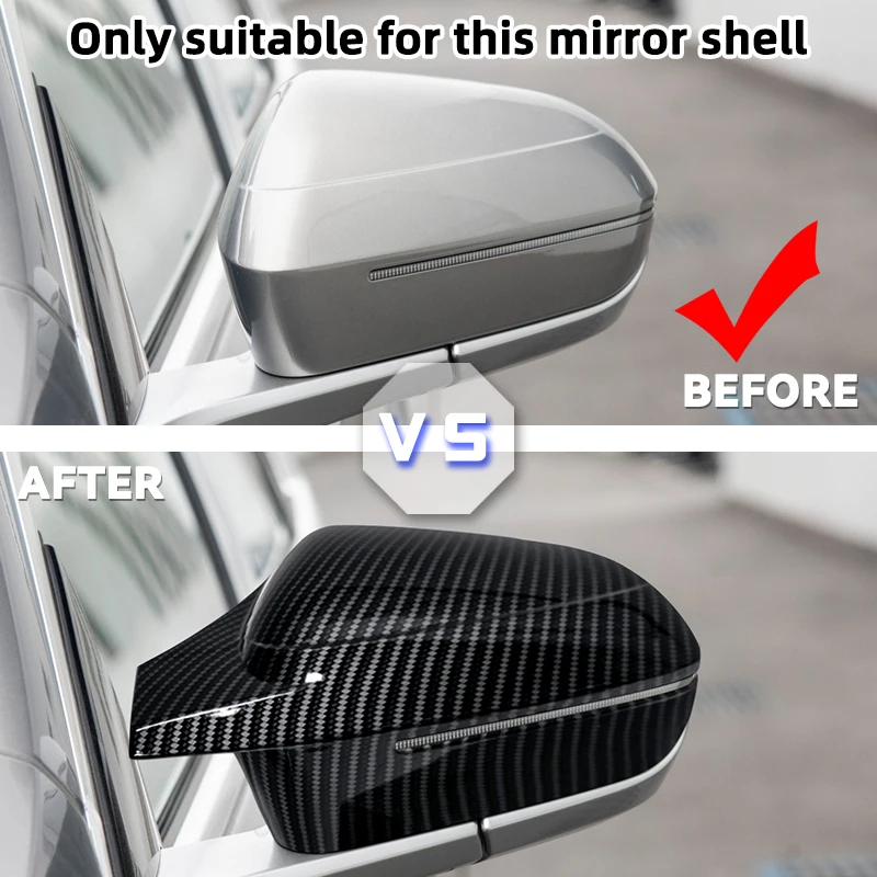 Sleek Black M Look Rearview Mirror Cap Wing Side Cover