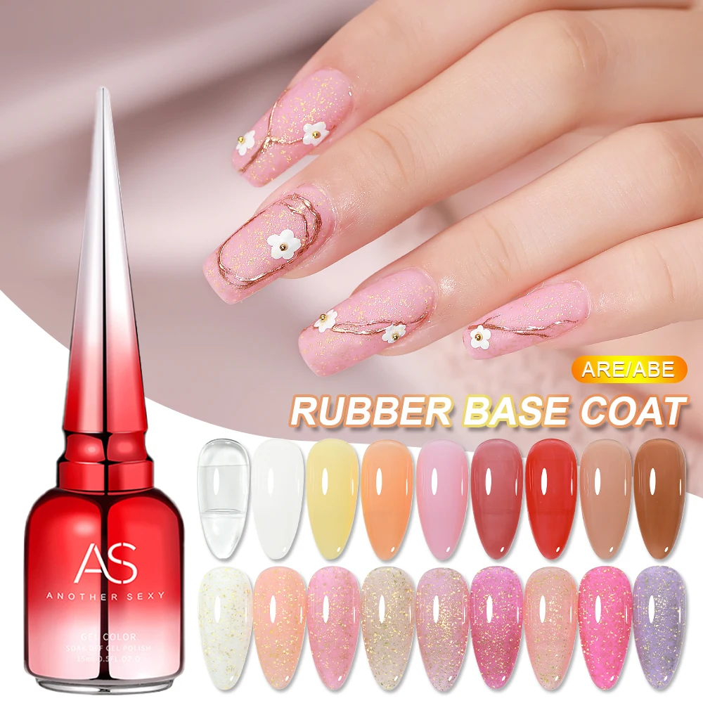 Gold Glitter Rubber Base Gel Polish Foil Gold Pink Milky White Semi Permanent UV LED Nail Art Hybrid Gel Varnish 15ml