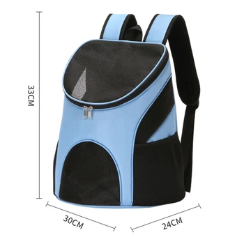 Outdoor Pet Dog Cat Carrier Bag Poldable Pets Carrier Backpack Double Shoulder Mesh Travel Bag For Small Dogs Cats Pet Supplies 4