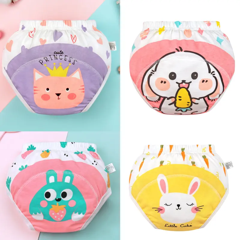4PCS Baby Waterproof Diapers Pee Shorts Underwears Reusable Soft Ecological Cotton Toddler Potty Training Pants For Boys Girls - Image 12