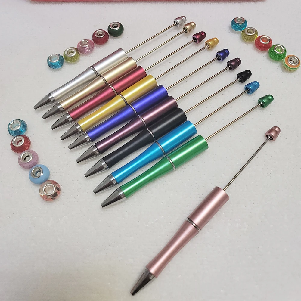 50pcs Beaded Ballpoint Pen Beadable Pens Japanese School Office