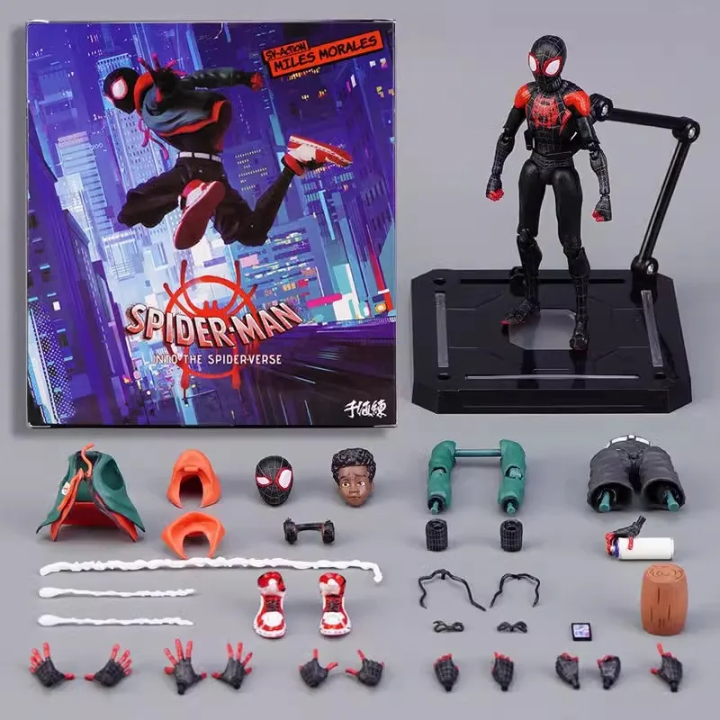 Shf Anime Spider-Man Figuarts Miles Morales Honduras Action Figures Wen Spider Woman Figurine Spiderman Figure Pvc Model Doll Toys