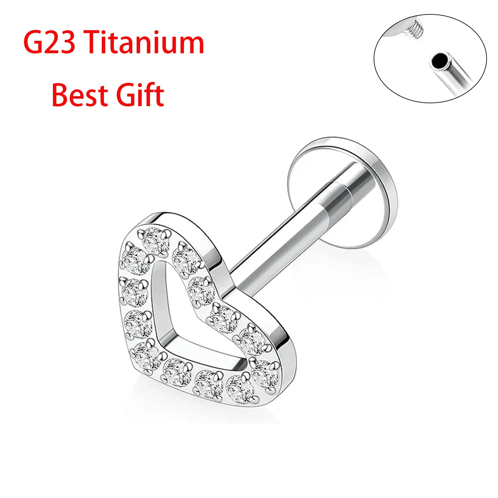 LAURITAMI 4 Pezzi 20G Piercing Naso Titanio, 1,5 Mm 2 Mm 2,5 Mm 3 - Foto 4