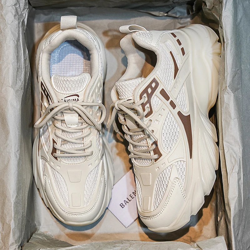 Fashionable thick soled mesh dad shoes, sports and casual shoes, men's shoes