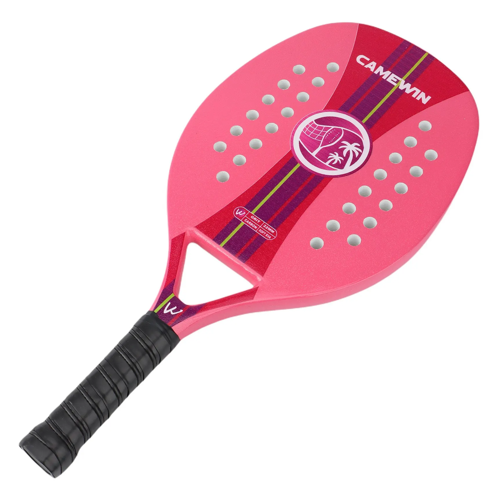 

CAMEWIN Full Carbon Beach Tennis Racket Mens Professional Soft EVA Face Beachtennis Racquet Adult Unisex Padel Rackets