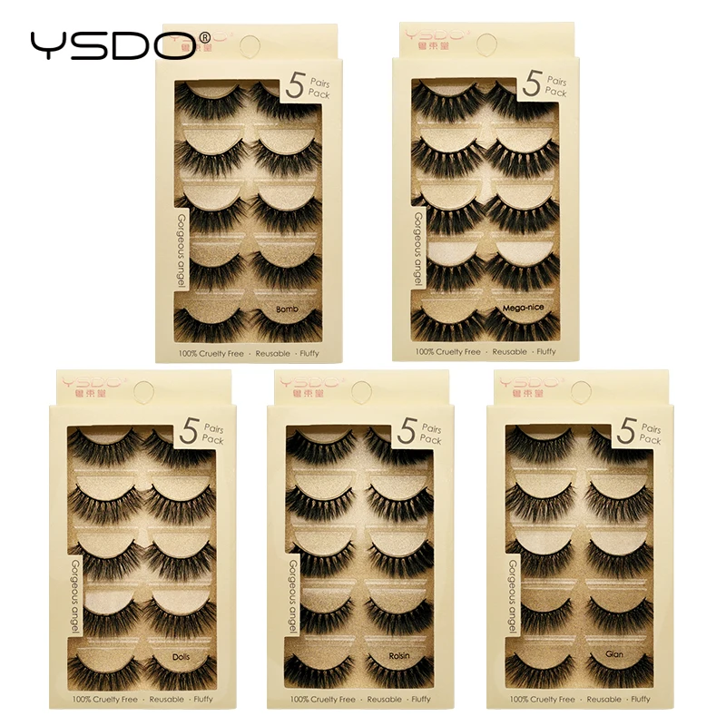 Natural Black 3D Mink False Eyelashes Makeup Tool