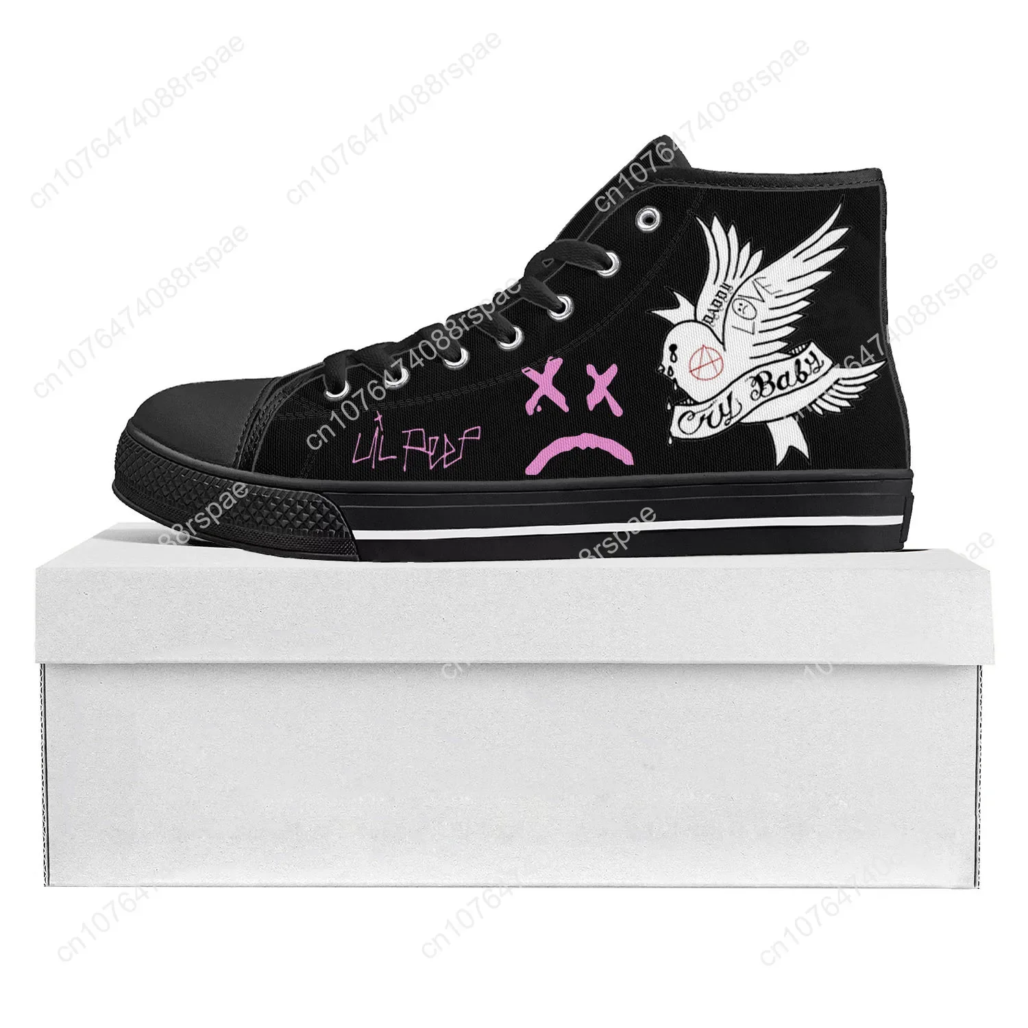 Hot Hip Hop Rapper Lil Peep High Top High Quality Sneakers Mens Womens Teenager Canvas Sneaker Casual Couple Shoes Custom Shoe