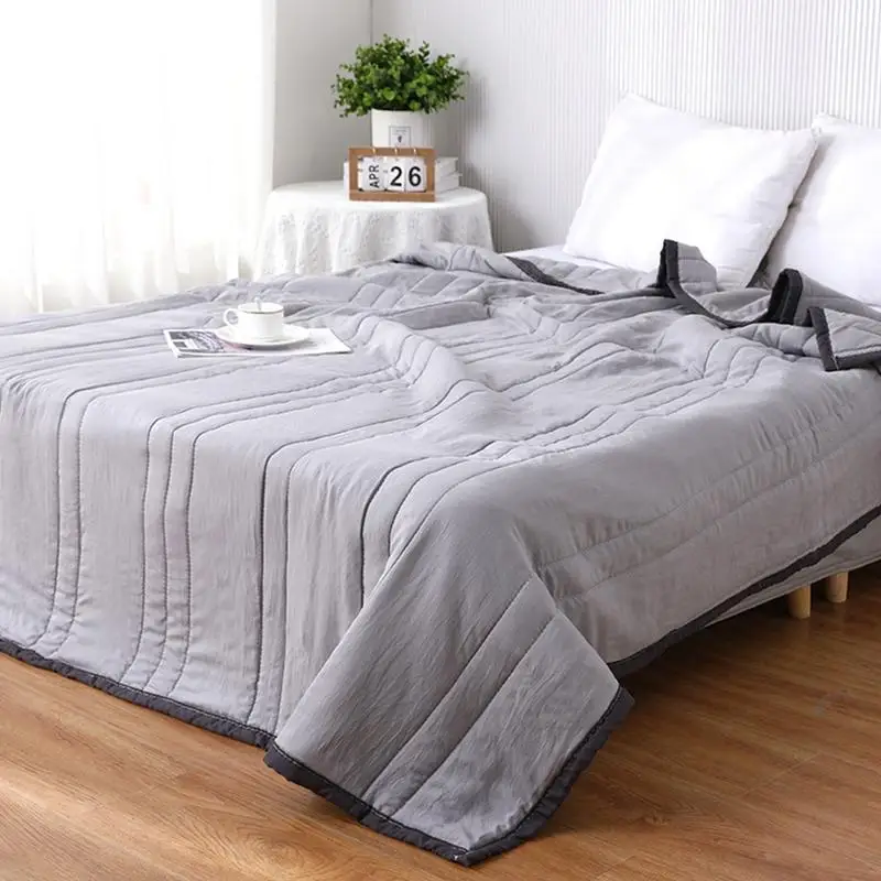 Microfiber Blanket 1.5/2m Cooling Blanket Reversible Summer Cooler Quilt Breathable Cooling Throw Blanket Light Weight Comforter Home