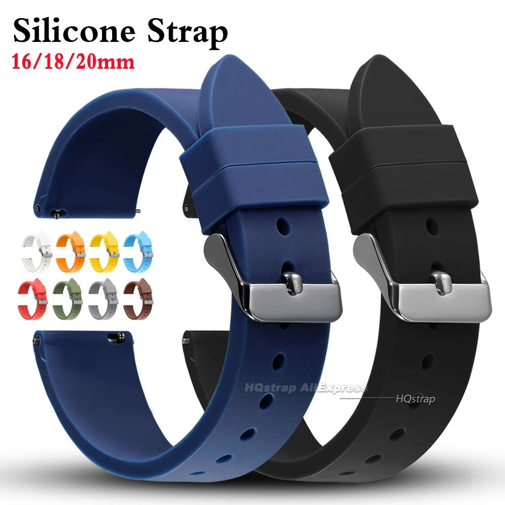 Universal Silicone Quick Release Watchband Bracelet – Flexible & Durable Wristband