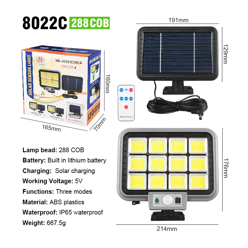 solar lights for sale Solar Motion Sensor Light Outdoor 3 Working Mode Wired Lamp Adjustable Solar Panel Security Flood Lights for Yard Garage Garden solar lights outdoor Solar Lamps