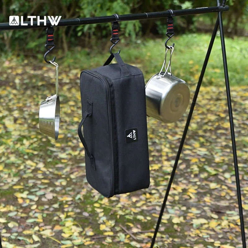 LTHWOutdoor picnic storage bag, gas stove, gas cylinder, kettle, cooking utensils bag, camping equipment bag
