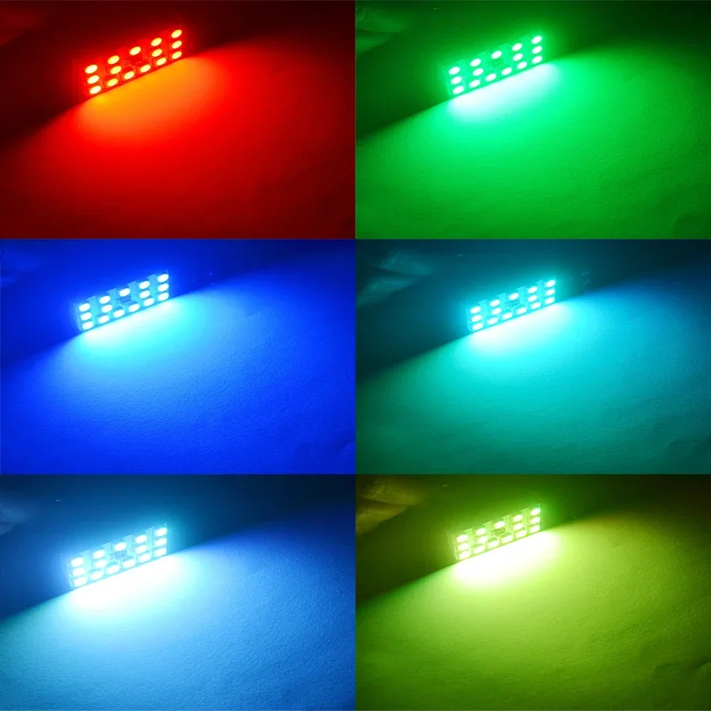 ڵ LED  Ʈѷ г ׸ ڵ 佺 , RGB 5050 15SMD BA9S , DC   , T10 12V Ű, 2 