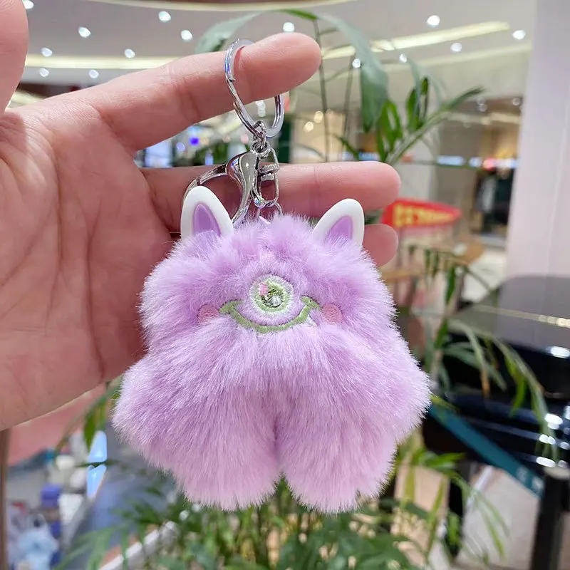 10cm Bigeyed Monster Plush Keychain Super Cute Big Eyed Monster