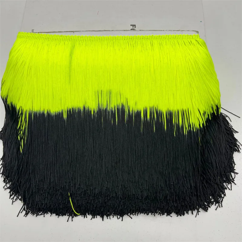1m Gradient Color Tassel Fringe Trimming for Clothing Sewing Latin Dress Stage Home Decoration Lace Trim DIY Accessories