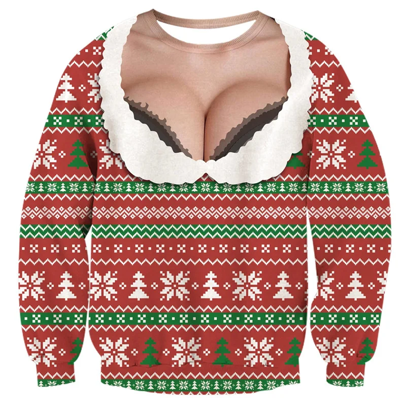 Christmas Reindeer Deer Boob Sweater Costume Reindeer Boob