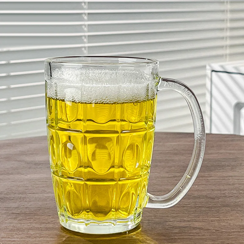 335ml Household Transparent Drinkware Heat Resistant Lemon Tea Cup Creative Juice Tea Water Cups Wheat Beer Glass with Handle