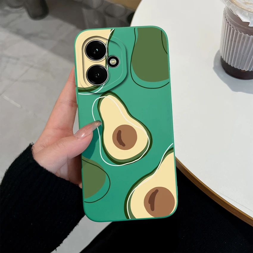 Fashionable Cool Girl Pattern Shockproof Phone Case with Smooth Liquid Silicone and Screen Protector
