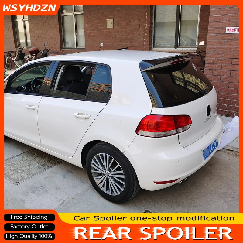 

Спойлер для Volkswagen VW Golf 6 2008-2013, Стайлинг автомобиля, неокрашенный праймер из АБС-пластика, задний багажник, крыло, спойлер для крыши, украшение