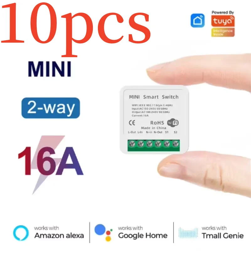 Smart Home WiFi Mini Switch Module with 2-Way Control