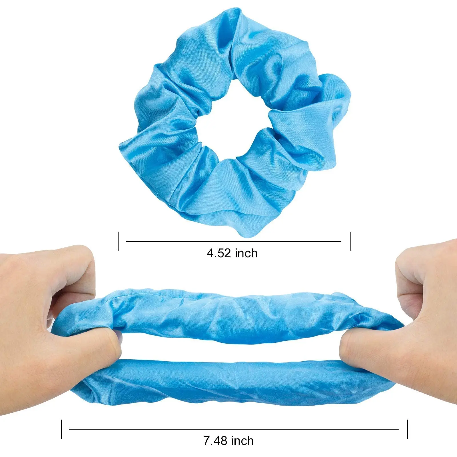 Luminous Hair Bands Birthday Party Decorations 9 Pcs LED Light Hair Scrunchies Satin Elastic Bands Ties Ropes Girls Halloween Christmas Glow In The Dark