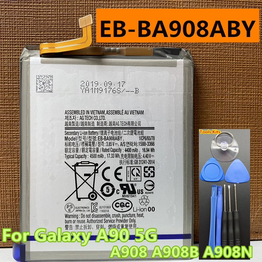 

Новый высококачественный 4500 мАч EB-BA908ABY Сменный аккумулятор для смартфона Samsung Galaxy A90 5G A908 A908B A908N