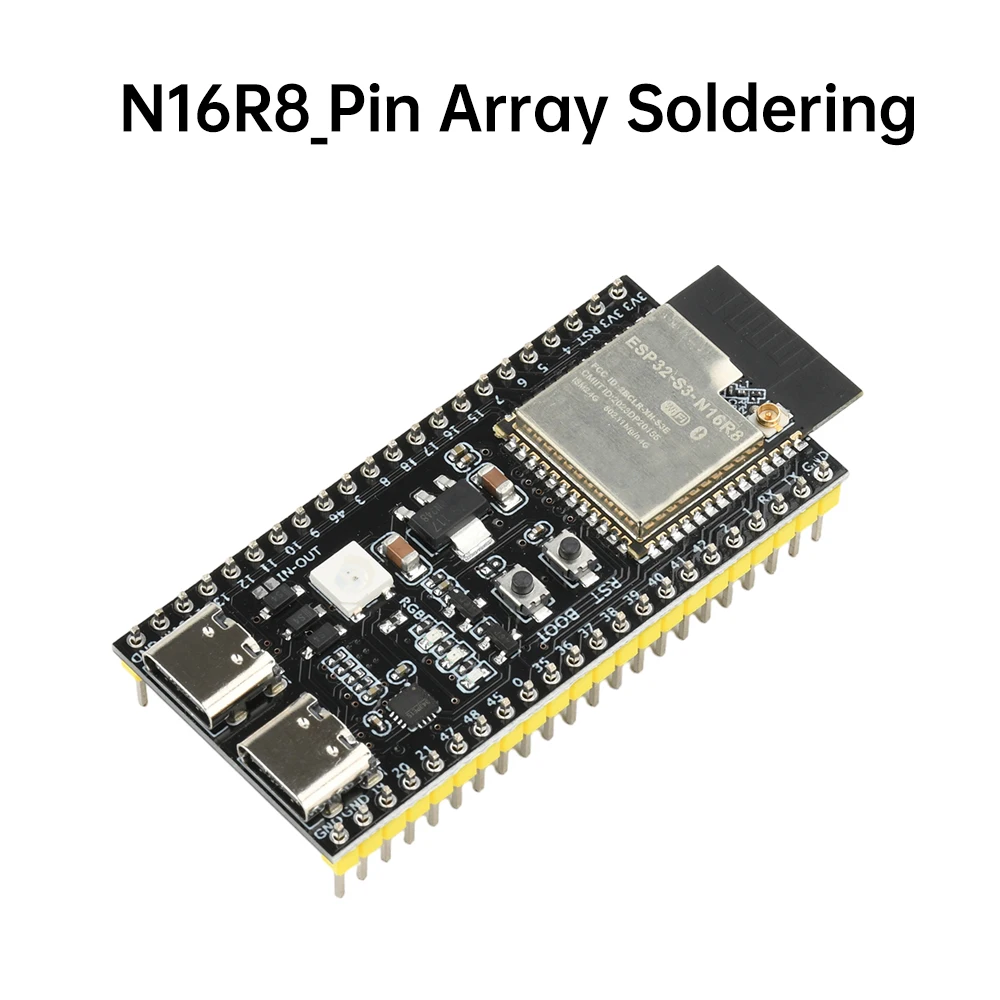 ตัวเลือกสินค้า ESP32-S3-N16R8/N8R2 บอร์ดพัฒนา Wi-Fi และบลูทูธ พอร์ต Type-C คู่พร้อมตัวเชื่อมต่อเสาอากาศ