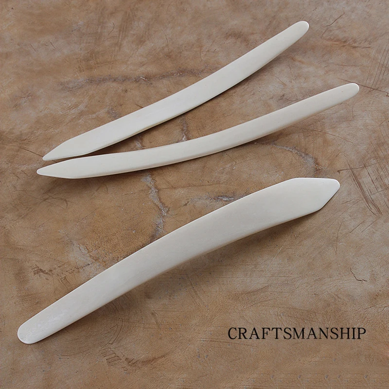 1Pcs Natural Bone Folder Leather Craft Tools for Scoring Folding Creasing  Paper Edge Tool