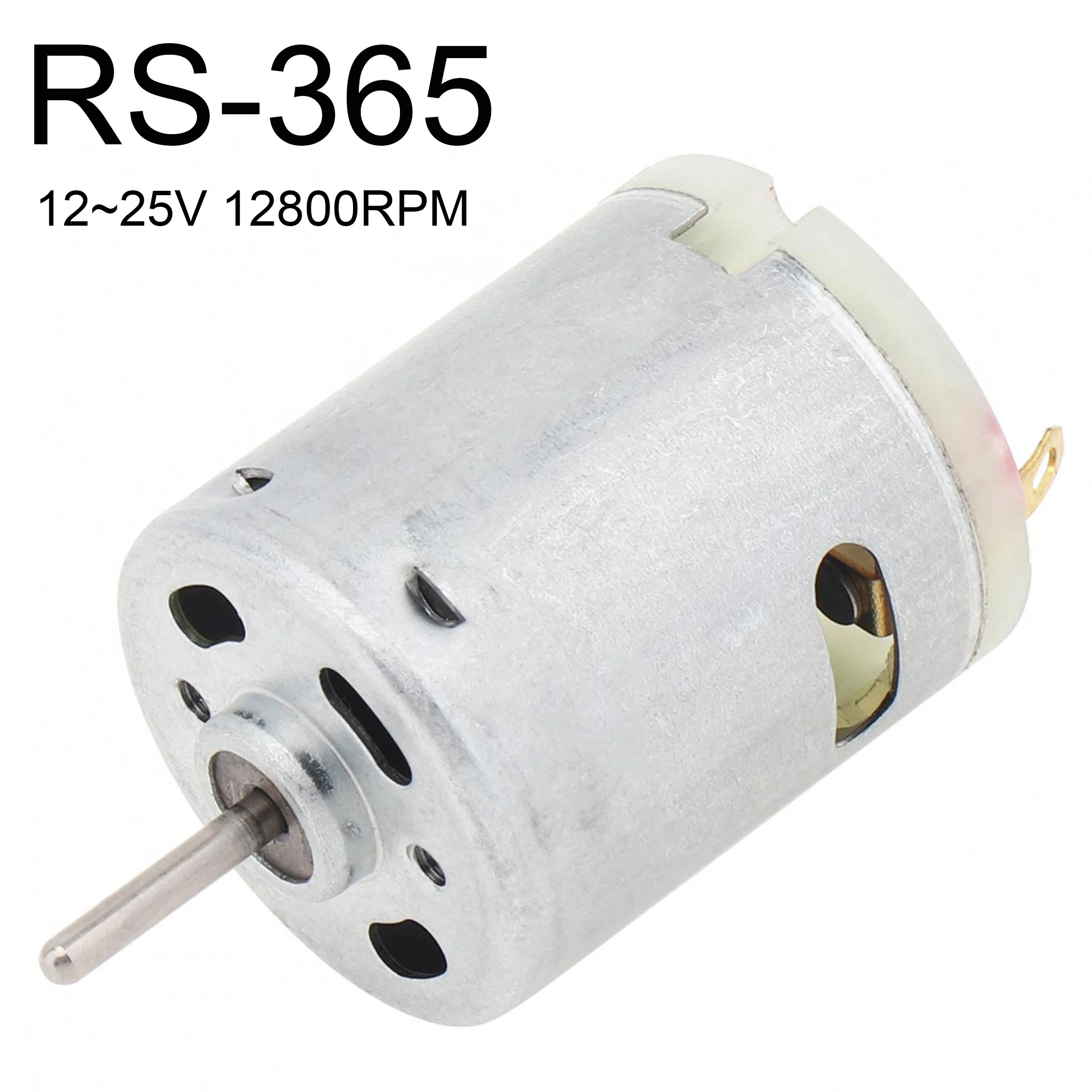 RS365 DC Motor 12-25V Massager Motor Hair Dryer Micromotor Piezoresistor and Carbon Brush for Office Equipment Appliances