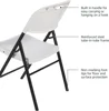 Basics Folding Plastic Chair with 350-Pound Capacity - 6-Pack, White，Conference Chair, party folding chair outdoor chair, 5