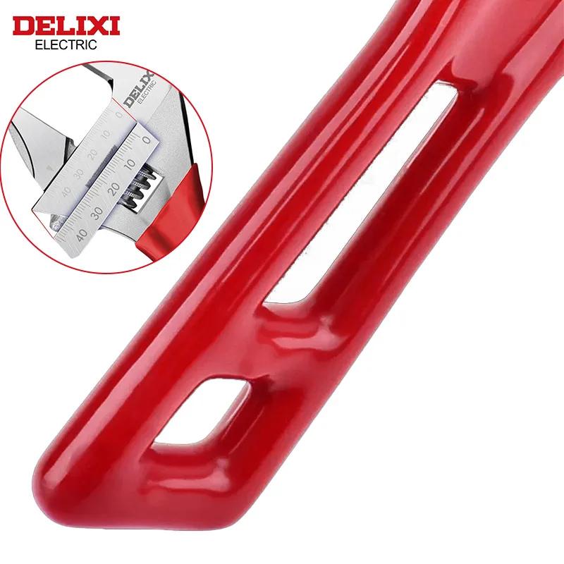 DELIXI ELECTRIC Short Handle Wrench，Big Opening Ratchet Wheel Adjustable Bathroom Wrench，for MaintainingBathroomPiping Facilitie 3