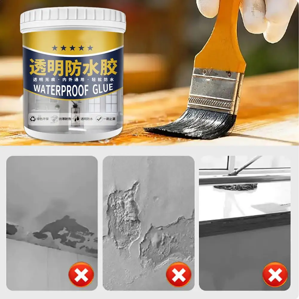 Description Picture 3 of itemSuper Strong Waterproof Tape Stop Leaks Transparent Invisible Insulation Sealant Waterproof Adhesive Insulating Duct Repair Glue