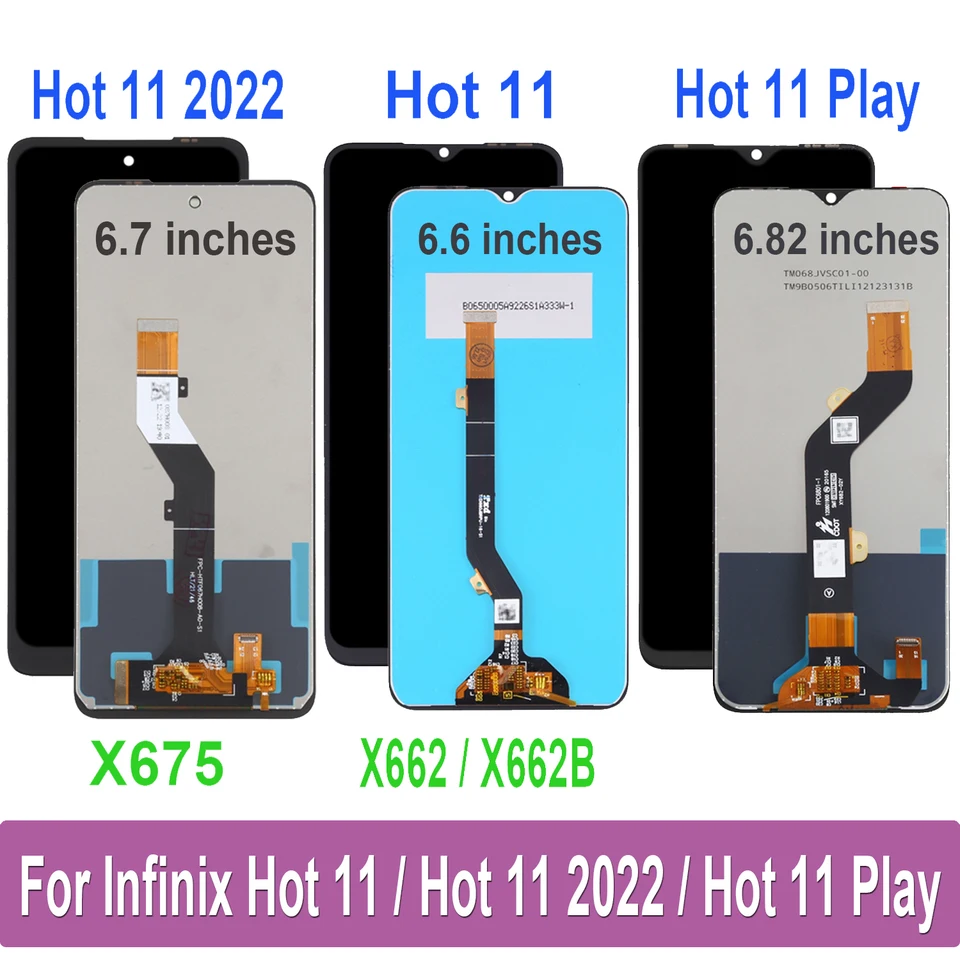 LCD Screen & Digitizer Assembly For Infinix Hot 11 Play - Full Replacement Display