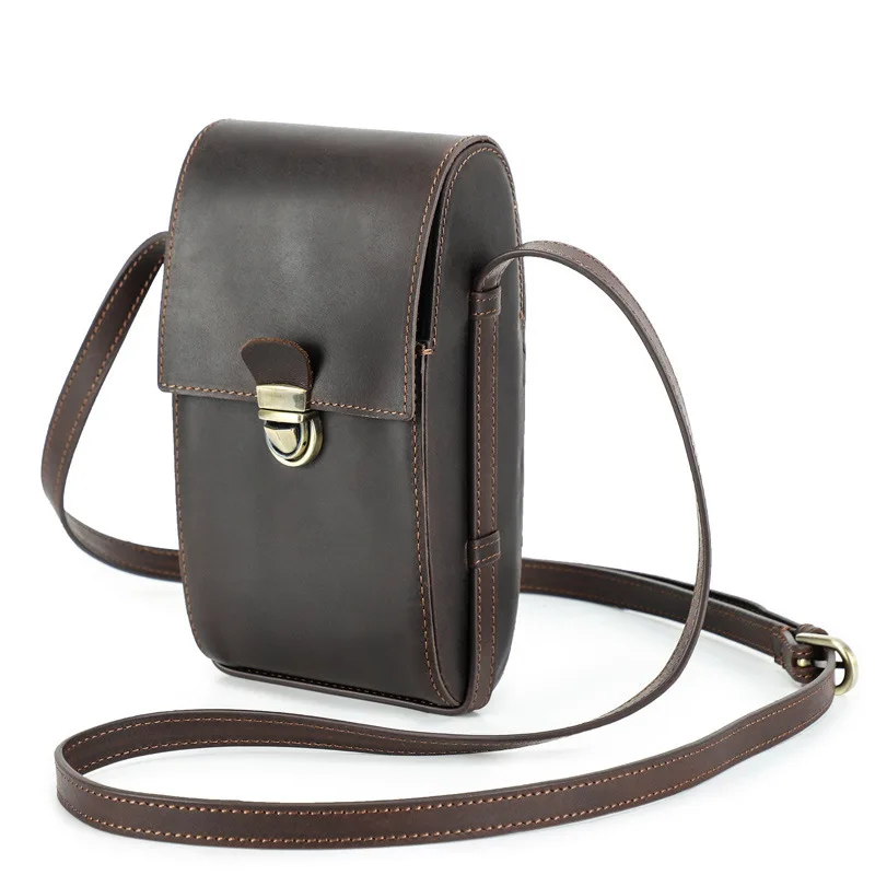 New British Style Top Layer Cowhide Crazy Horse Cowhide Fashion Insert Lock Summer Trendy Women Shoulder Bags Female Top-handles
