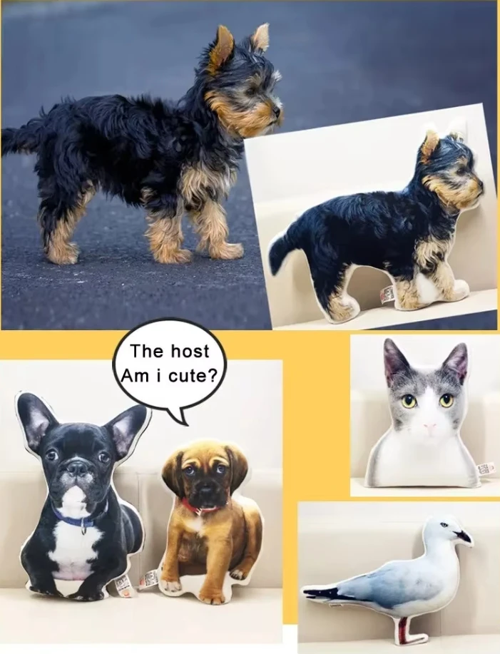 DIY Photo Custom Cushion Personalized Pet  Pillow Dolls Stuffed Animal Pillow Customization Humanoid Pillows Birthday Gifts 4