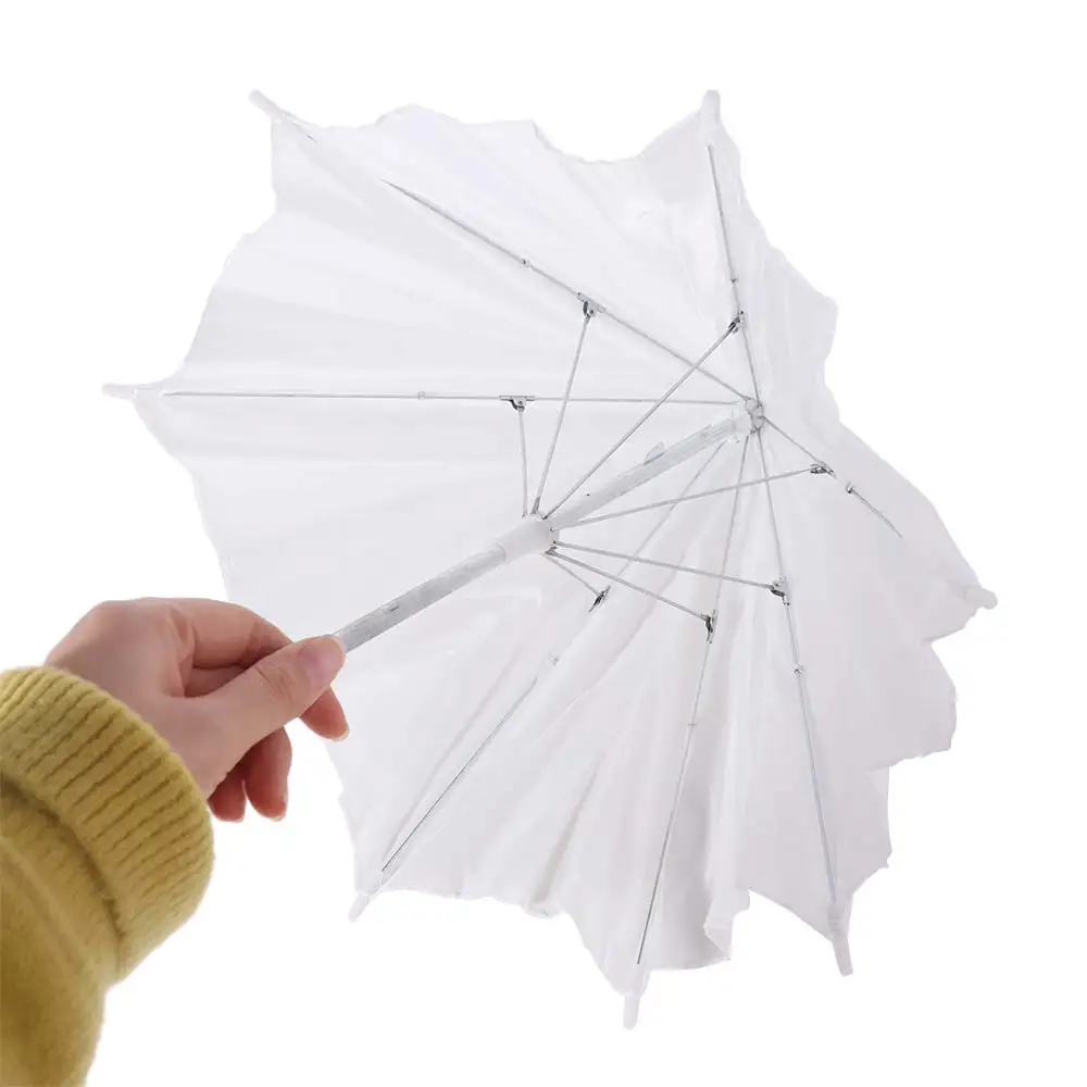 50cm/20인치 사진 촬영용 우산 금속 손잡이 라이트 천 조명 우산 디퓨저 화이트 소프트 전문가용