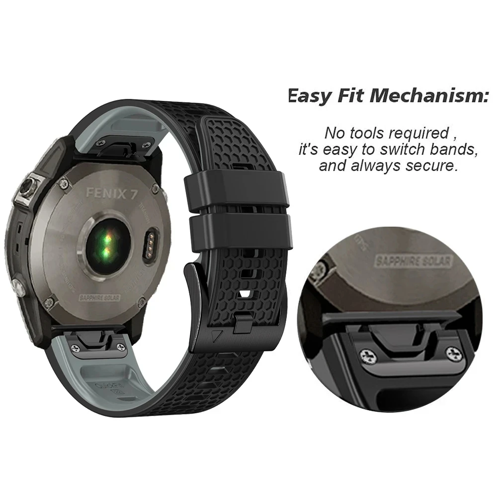 Versatile Quickfit Watch Strap - Premium Wrist Band Bracelet, 26mm/22mm Options