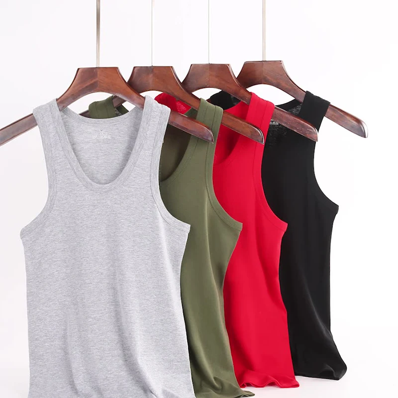 Sports Vest Men's Summer Pure Cotton Tank Top Slim Fit