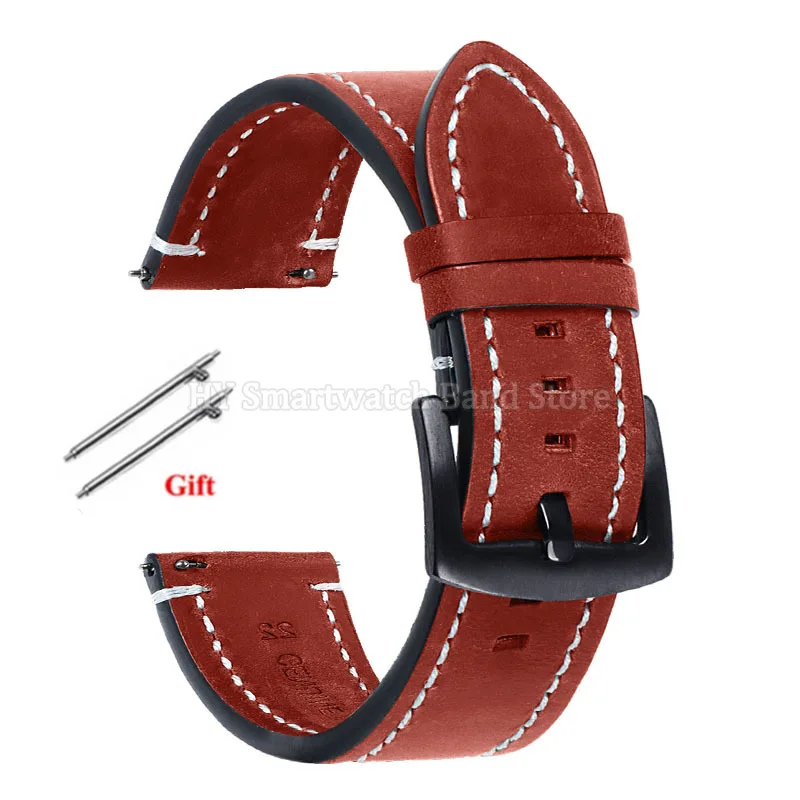 Elegant Leather Quick Release Watch Band - Versatile Fit & Sporty Design