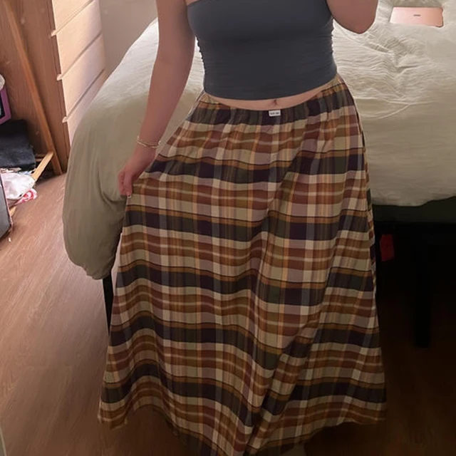 Saia Plissada Máxi Gaono Y2K